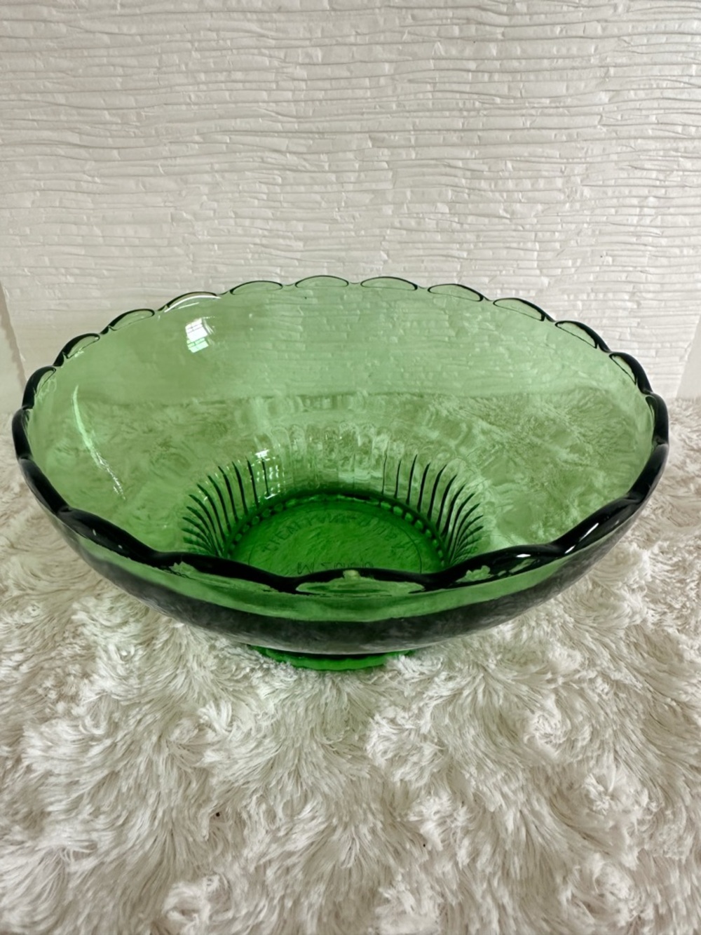 Vintage E.O. Brody Scalloped Edge Bowl